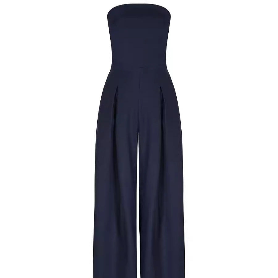 Ivory Leg Bandeau Jumpsuit for Special Occasions