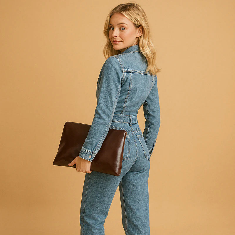 Women's Long Sleeve Denim Jumpsuit