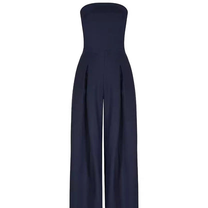 Ivory Leg Bandeau Jumpsuit for Special Occasions