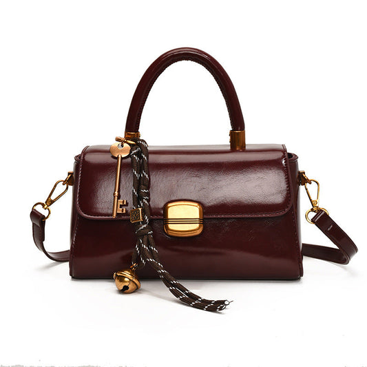 Retro Small Box Bag – PU Leather Crossbody, Shoulder & Handbag for Women